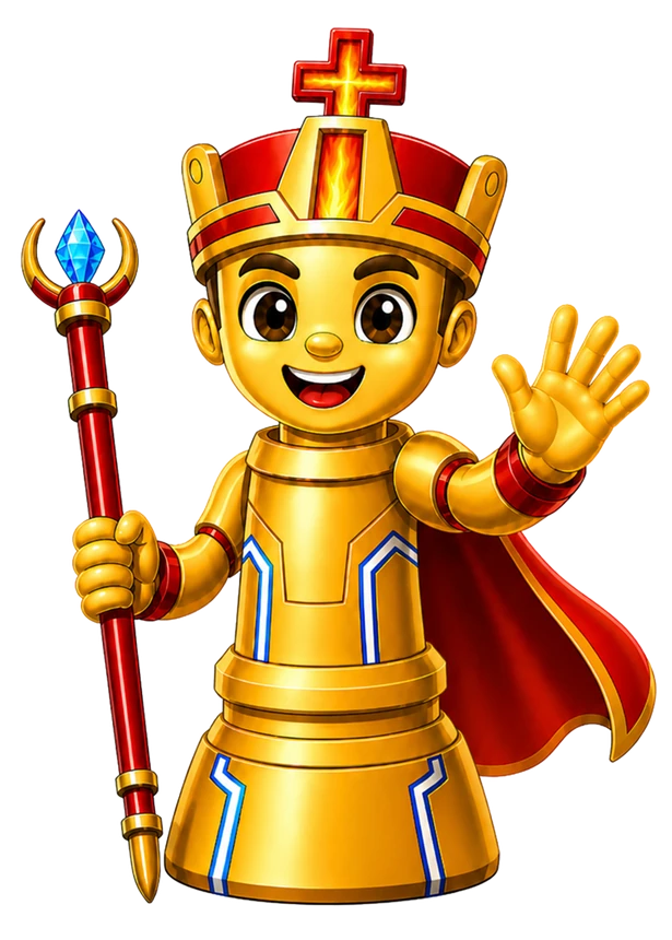 Chess 4 Math king mascot